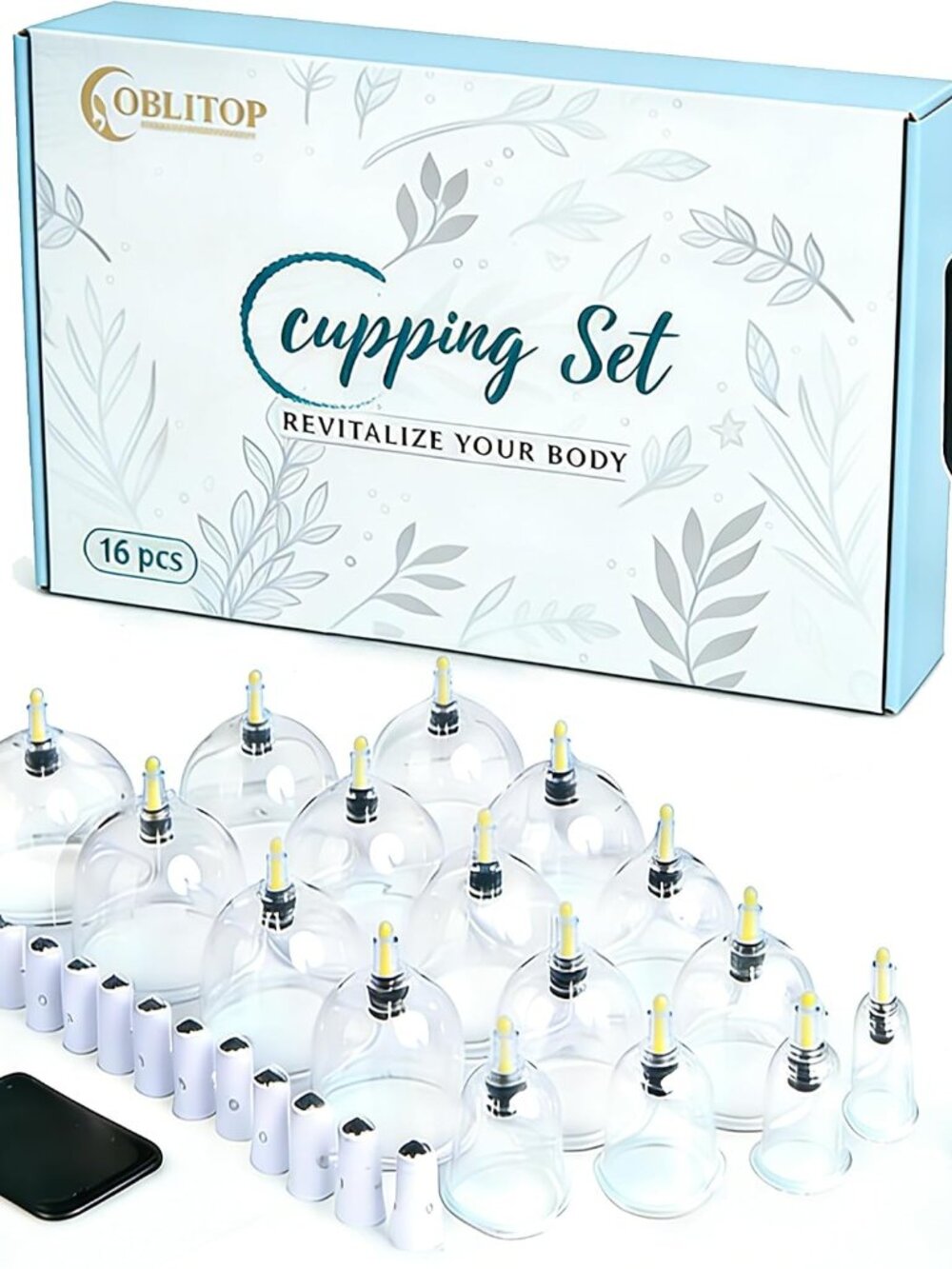 New OBLITOP 20-Piece Cupping Set – Revitalize Your Body & Relieve Pain!